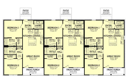 Main Floor for House Plan #041-00396