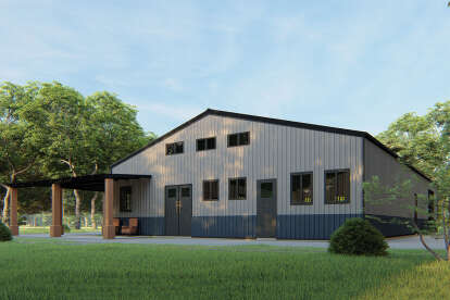 Barn House Plan #625-00038 Elevation Photo