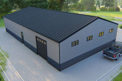 Barn House Plan #625-00038 Elevation Photo