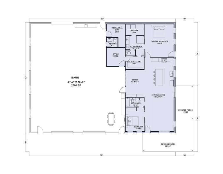 House Plan House Plan #33617 Drawing 1