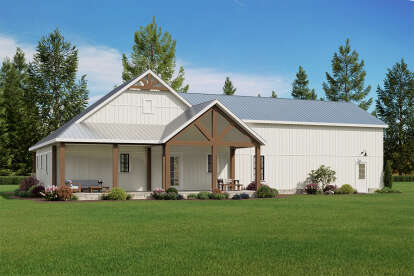 Barn House Plan #009-00453 Elevation Photo