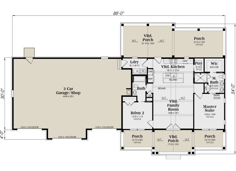 House Plan House Plan #33620 Drawing 1