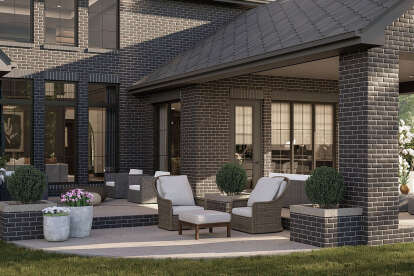 European House Plan #963-01162 Elevation Photo