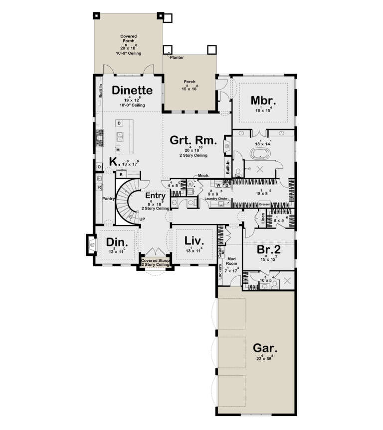 House Plan House Plan #33622 Drawing 1