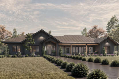 Modern Farmhouse House Plan #2452-00013 Elevation Photo