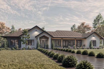 Modern Farmhouse House Plan #2452-00013 Elevation Photo