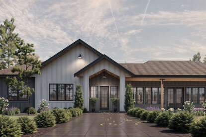 Modern Farmhouse House Plan #2452-00013 Elevation Photo