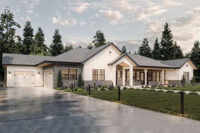 Modern Farmhouse House Plan #2452-00014 Elevation Photo