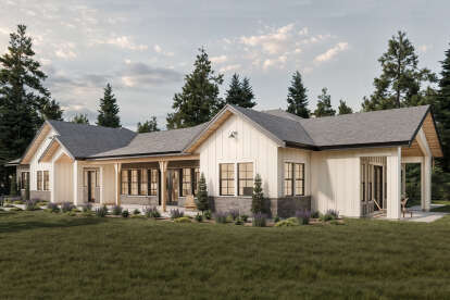 Modern Farmhouse House Plan #2452-00014 Elevation Photo
