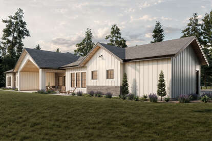 Modern Farmhouse House Plan #2452-00014 Elevation Photo