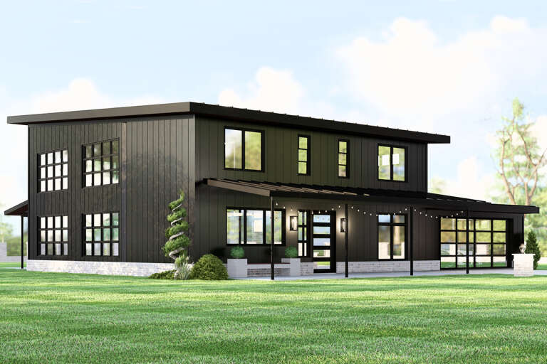 House Plan House Plan #33628 Angled Front Elevation