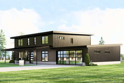 Modern House Plan #5032-00360 Elevation Photo