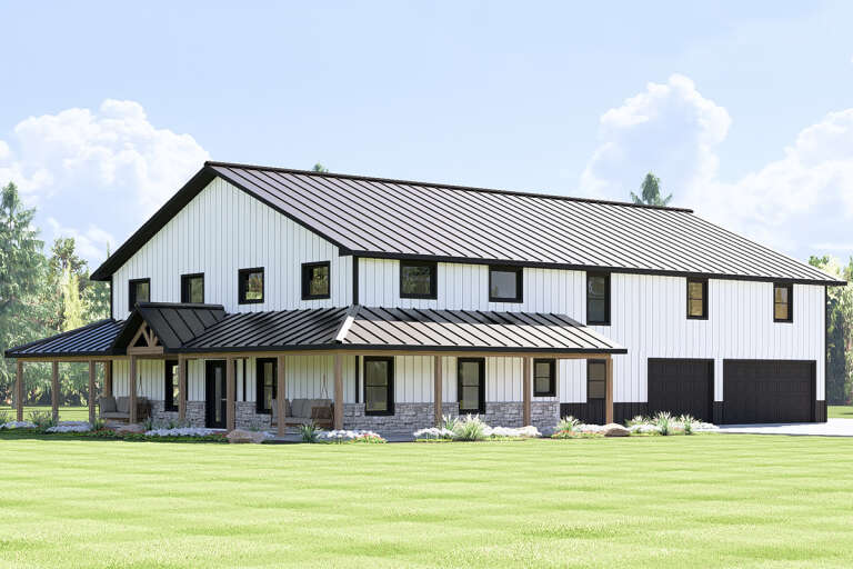 House Plan House Plan #33629 Angled Front Elevation