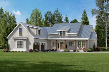 Modern Farmhouse House Plan #009-00454 Elevation Photo