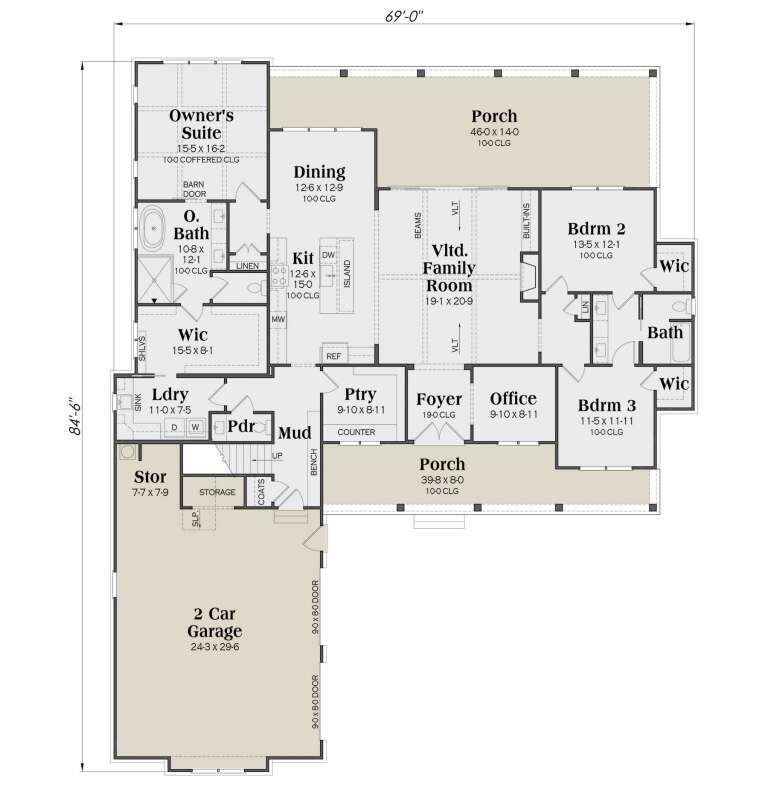 House Plan House Plan #33631 Drawing 1
