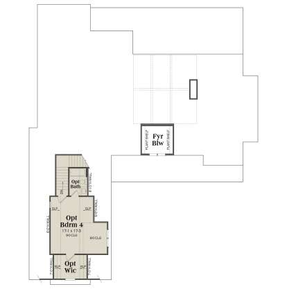 Optional Second Floor for House Plan #009-00454