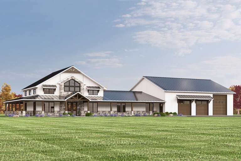 House Plan House Plan #33632 Angled Front Elevation
