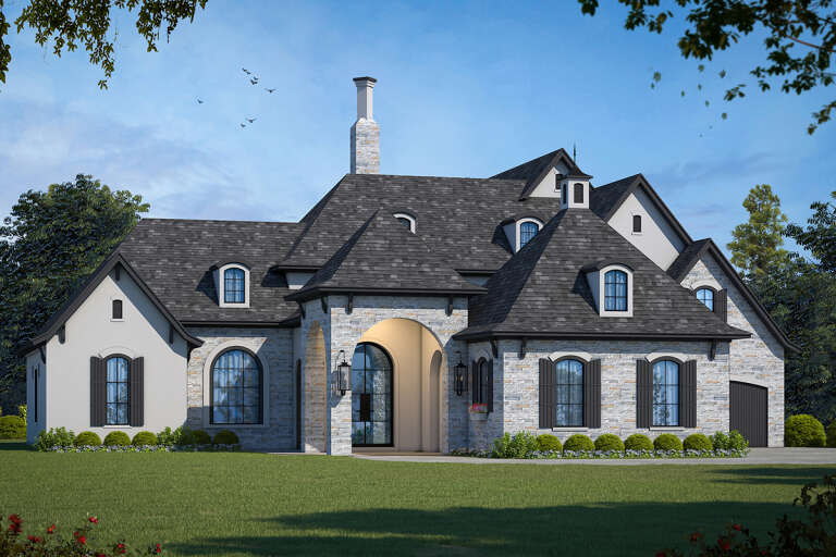 House Plan House Plan #33633 Angled Front Elevation