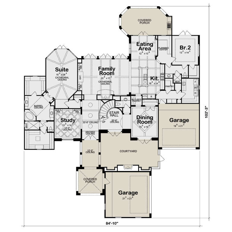 House Plan House Plan #33633 Drawing 1
