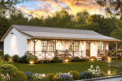 Modern Farmhouse House Plan #699-00419 Elevation Photo