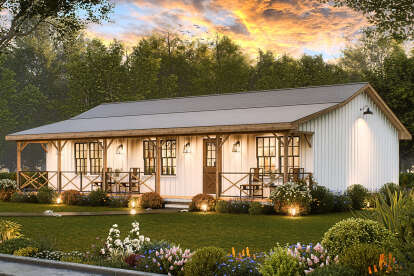 Modern Farmhouse House Plan #699-00419 Elevation Photo