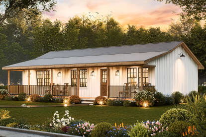 Modern Farmhouse House Plan #699-00420 Elevation Photo