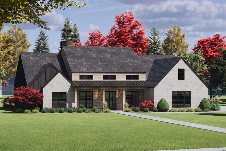 House Plan House Plan #33637 Angled Front Elevation