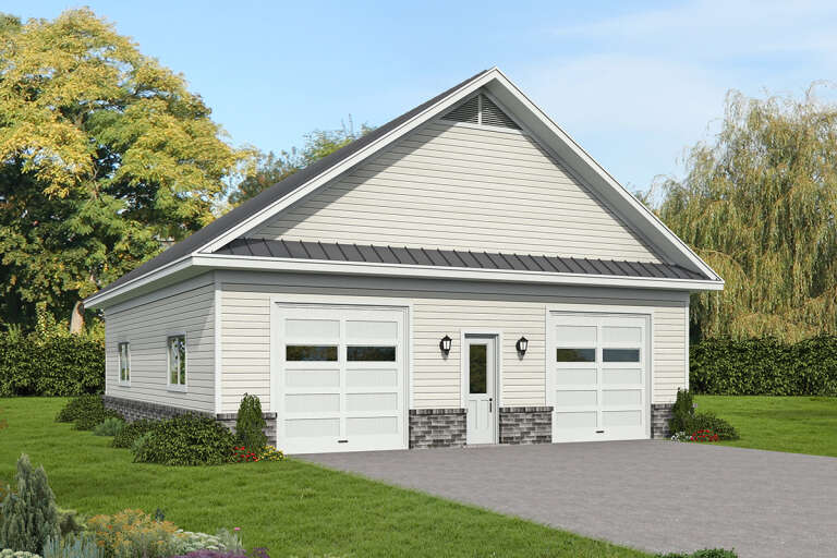 House Plan House Plan #33639 Angled Front Elevation