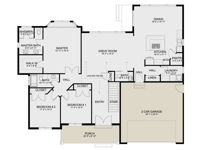 House Plan House Plan #33641 Drawing 1