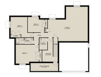 Basement for House Plan #2802-00411