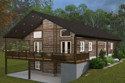 Cabin House Plan #2802-00412 Elevation Photo