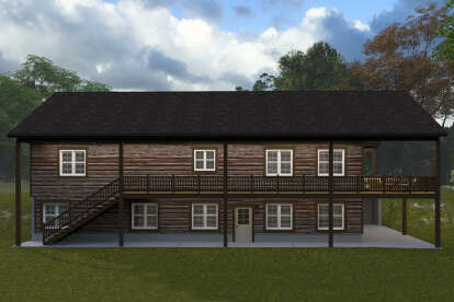 Cabin House Plan #2802-00412 Elevation Photo