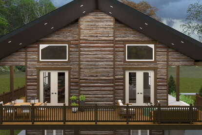 Cabin House Plan #2802-00412 Elevation Photo