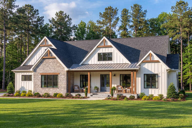 House Plan House Plan #33643 Angled Front Elevation