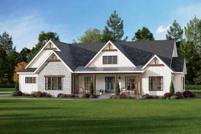 Modern Farmhouse House Plan #009-00455 Elevation Photo