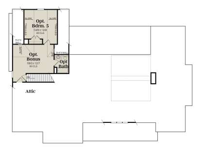 Optional Bonus Room for House Plan #009-00455