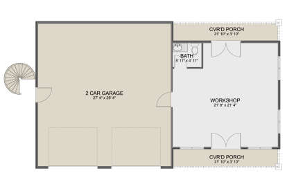Garage Floor for House Plan #2802-00413