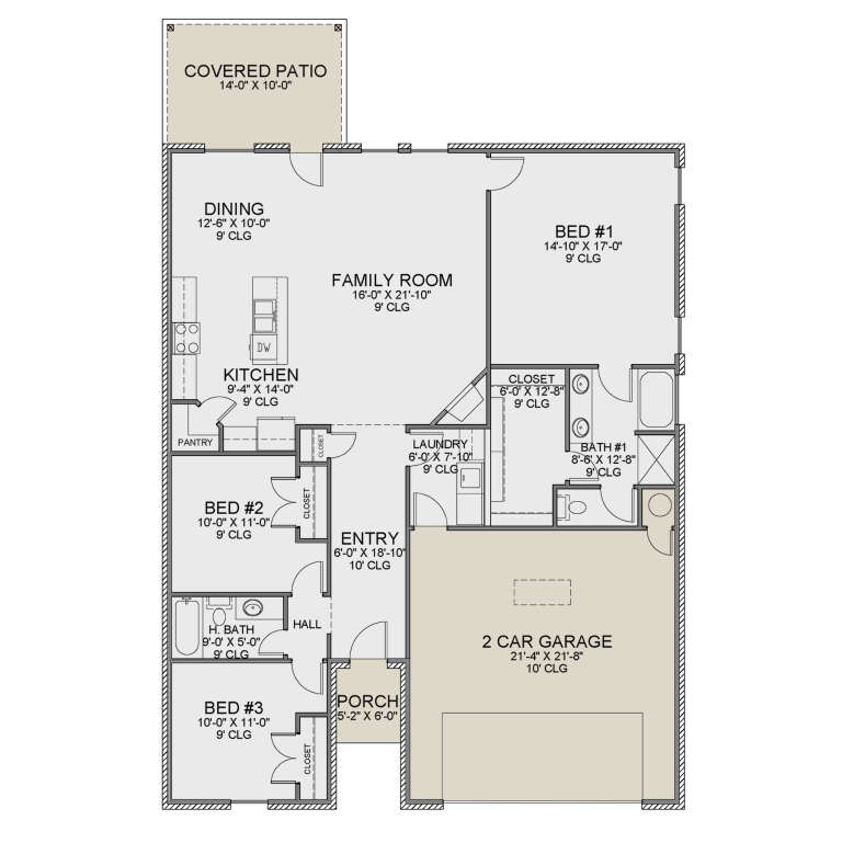 House Plan House Plan #33646 Drawing 1