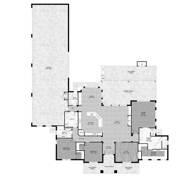 House Plan House Plan #33650 Drawing 1