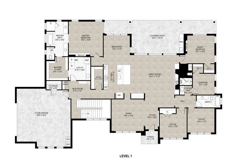 House Plan House Plan #33653 Drawing 1