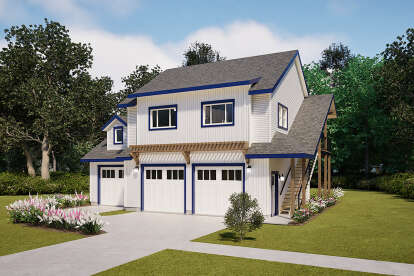 Modern Farmhouse House Plan #5460-00010 Elevation Photo