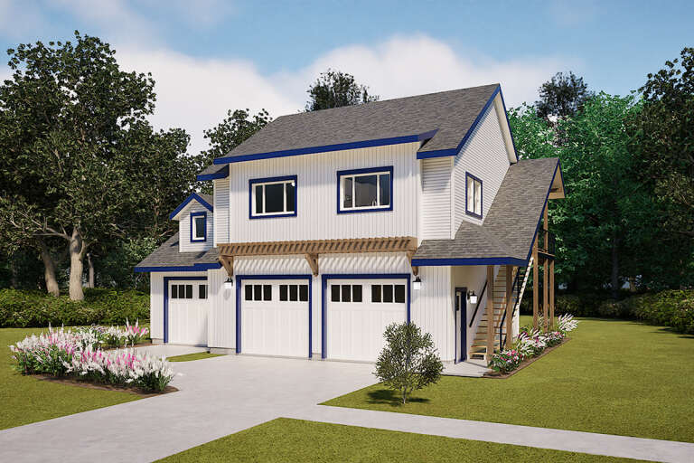 House Plan House Plan #33654 Angled Front Elevation