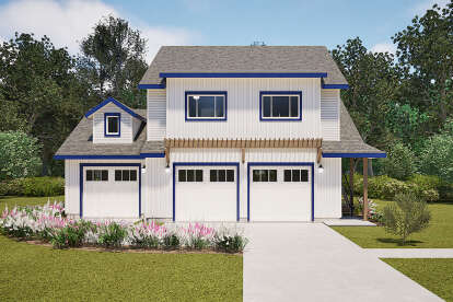 Modern Farmhouse House Plan #5460-00010 Elevation Photo