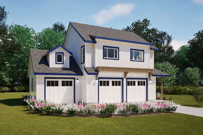 Modern Farmhouse House Plan #5460-00010 Elevation Photo