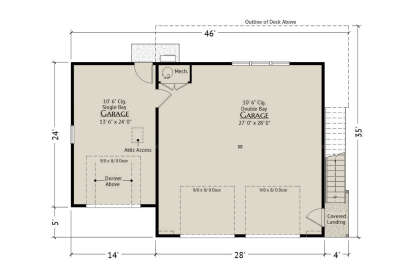 Garage Floor for House Plan #5460-00010