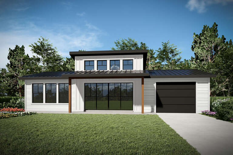 House Plan House Plan #33661 Angled Front Elevation