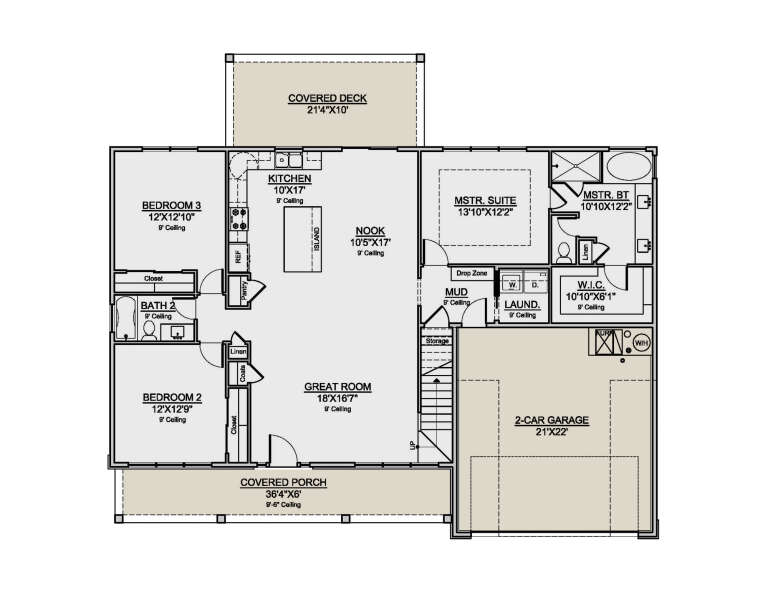 House Plan House Plan #33662 Drawing 1