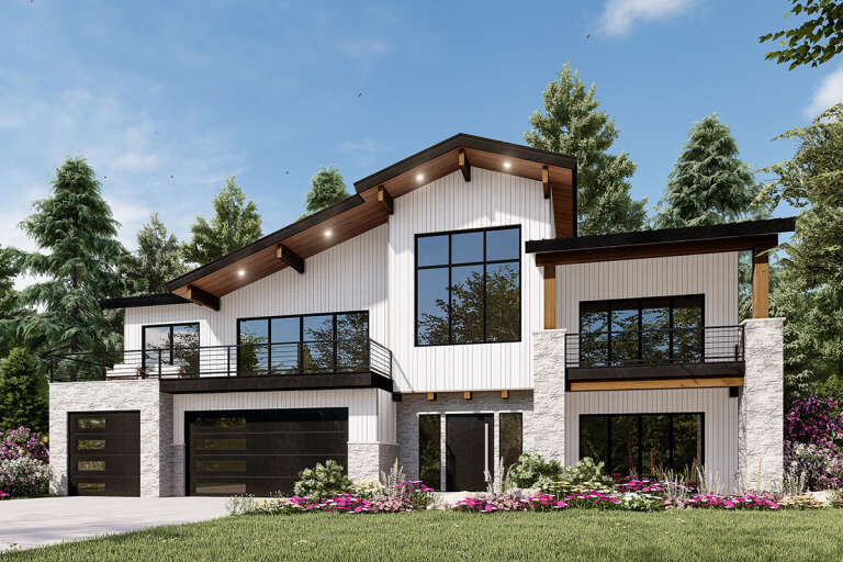 House Plan House Plan #33664 Angled Front Elevation