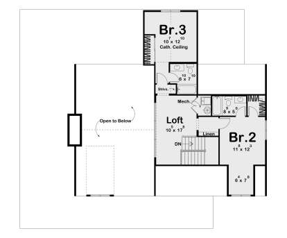 Second Floor for House Plan #963-01163