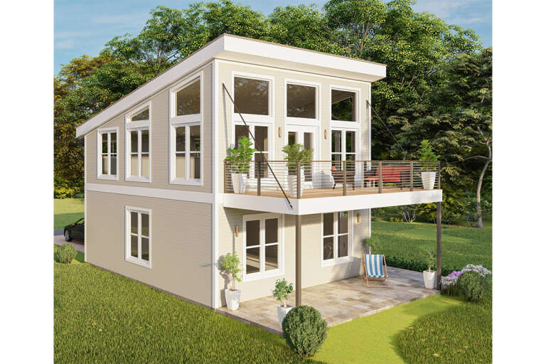 House Plan House Plan #33667 Angled Front Elevation